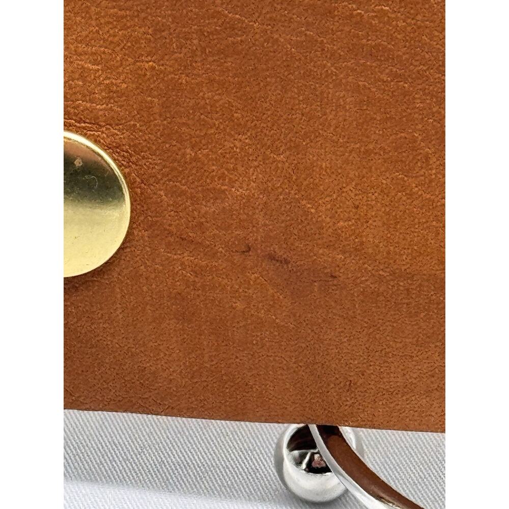 Minor History Leather Little Ledger Wallet Brass Buttons Brown Tan Snaps Soft View 2